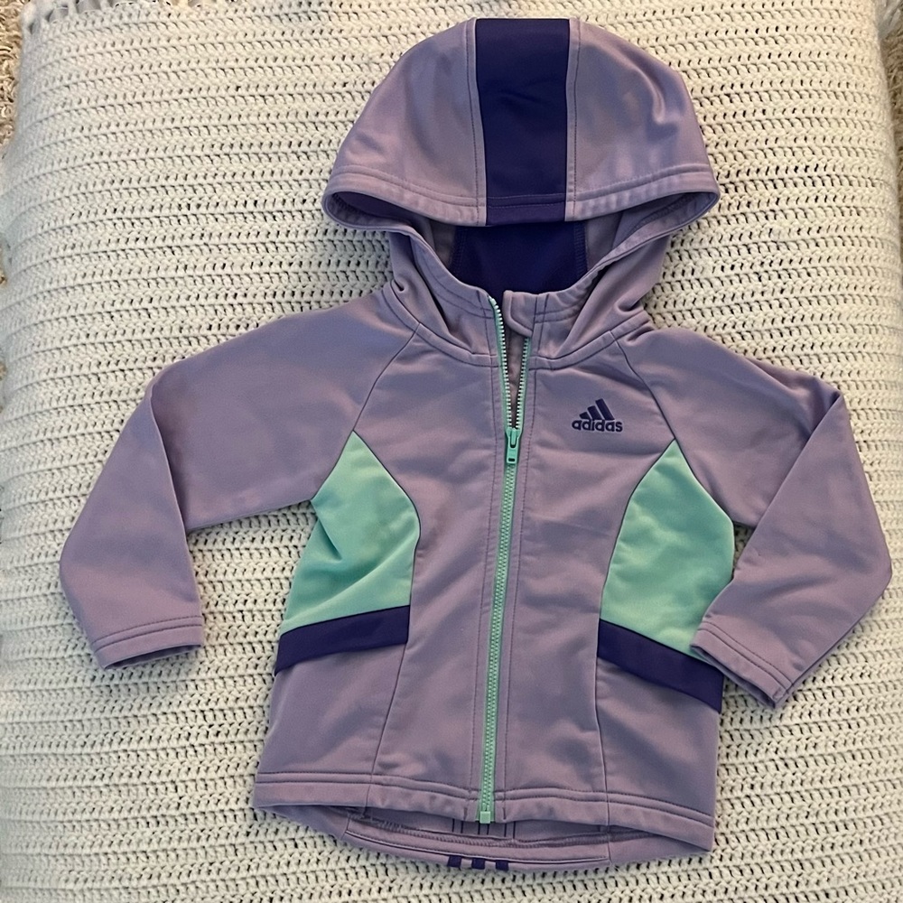 Girls Adidas zip up sweatshirt